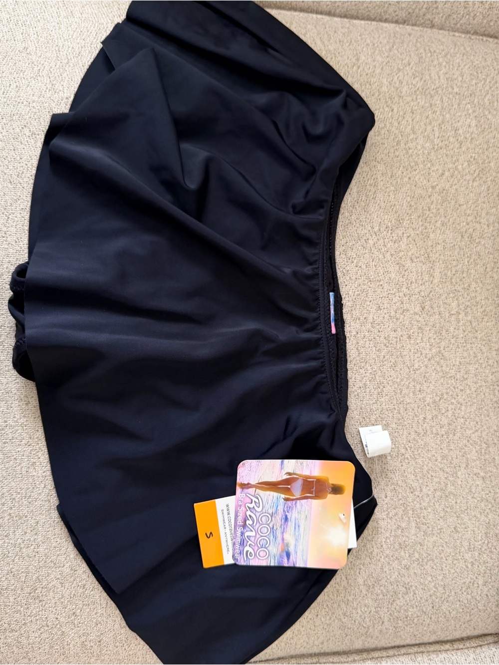 Coco Rave Black Skater Swim Skirt